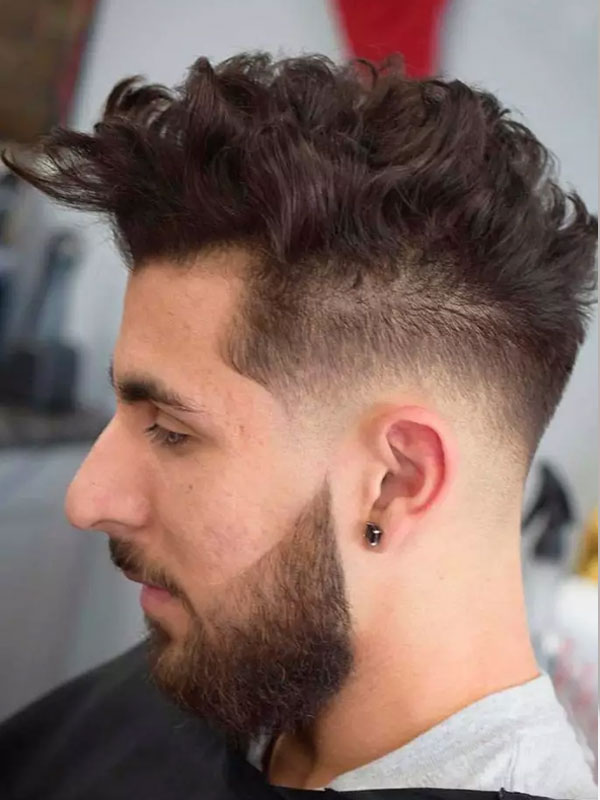 Quiff Haircuts For Curly Hair Men