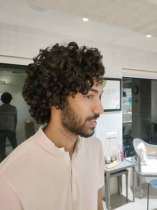 فر پر پشت (Thick Curly Hair Men)