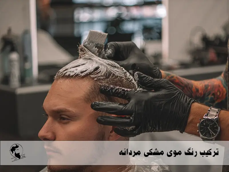 ترکیب رنگ موی مشکی برای آقایان 1 ترکیب رنگ موی مشکی مردانه شیمیایی